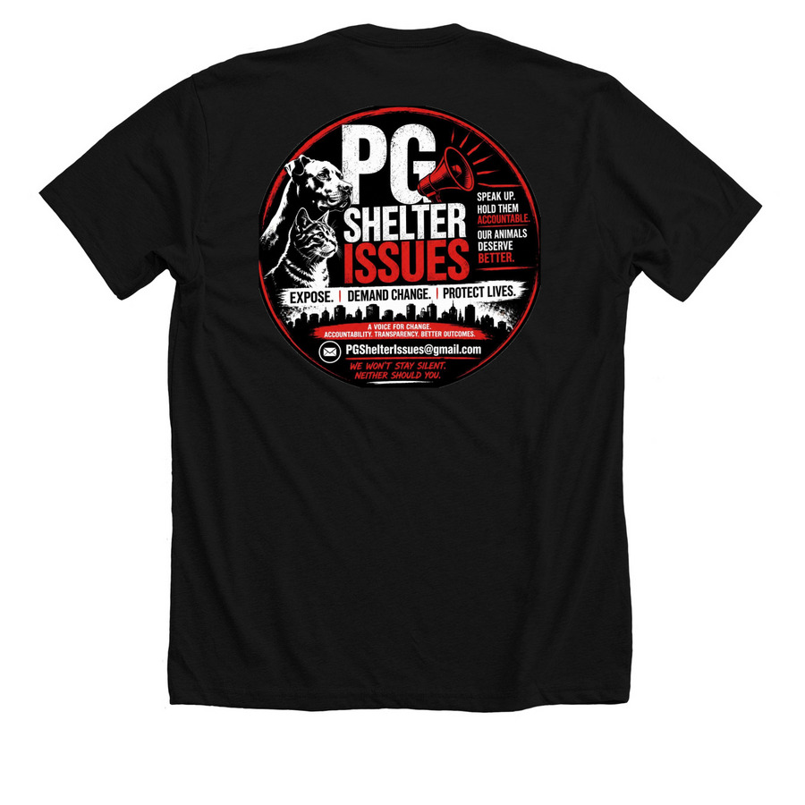 Every Paw Matters!, a Solid Black Blend Premium Unisex Tee (back-view)