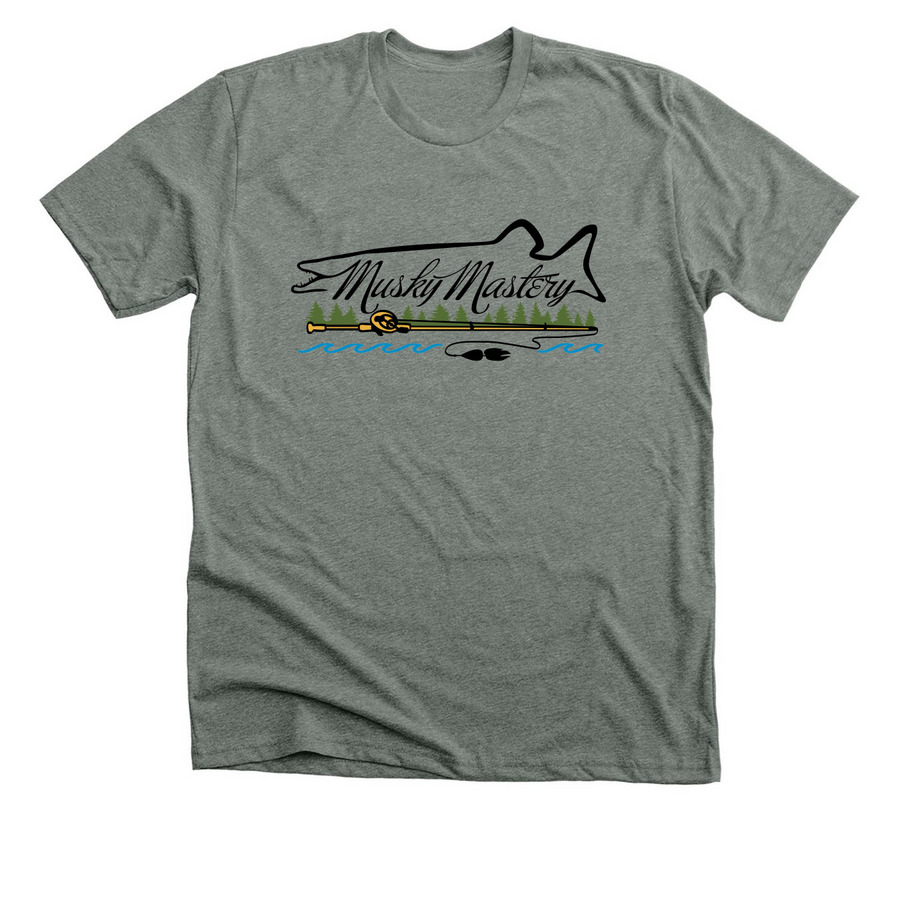 Musky Mastery Merch!, a Deep Heather Premium Unisex Tee