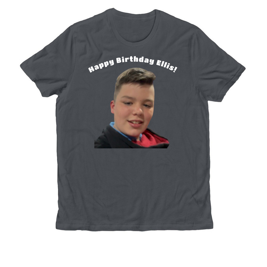 Happy Birthday Ellis, a Terrain Grey Allmade Organic Cotton Unisex Tee