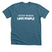 Study Words; Love People, a Heather Deep Teal Premium Unisex Tee