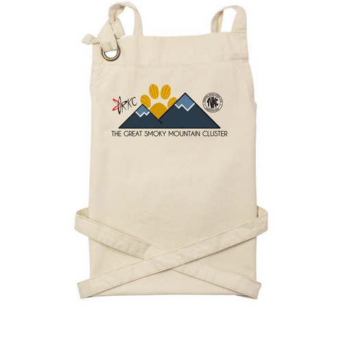 The Smoky Mountain Cluster, a Natural Cotton Canvas Pocket Apron
