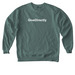 GiveDirectly Shirt - White Logo, a Blue Spruce Comfort Colors Crewneck Sweatshirt