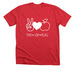 Peace Love and Red4ed, a Heather Red Premium Unisex Tee