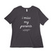 I Miss My Parents, a Dark Grey Women?s Relaxed Cotton Tee