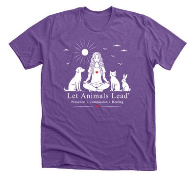 Let Animals Lead? 2026, a Heather Team Purple Premium Unisex Tee