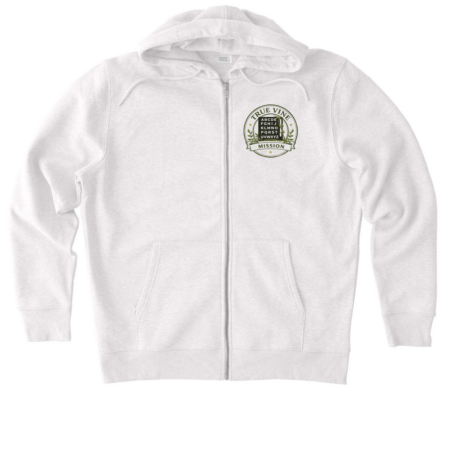 Zip Up Hoodie, a Cool Heather Grey Stanley/Stella Unisex Cultivator 2.0 Zip Up Hoodie
