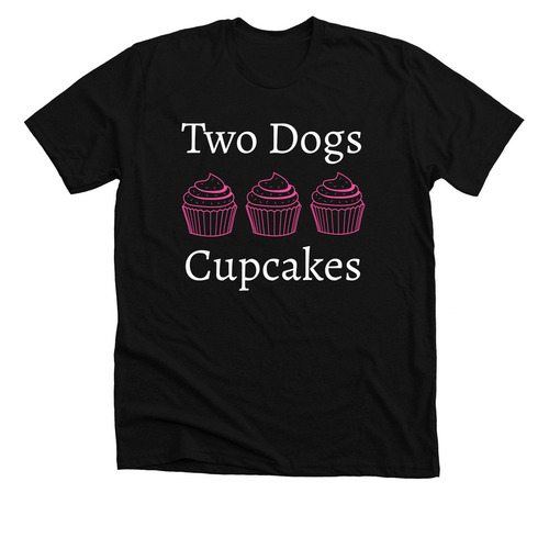 Two Dogs Cupcakes -signature black t-shirt, a Solid Black Blend Premium Unisex Tee