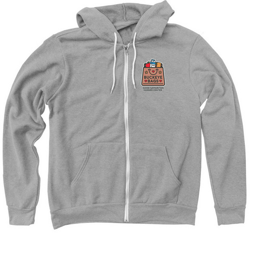 Good Samaritan Hunger Center Zip-Up, a Athletic Heather Zip Up Hoodie