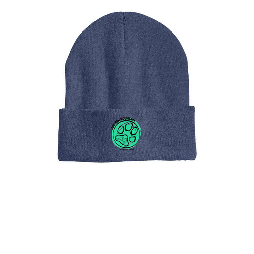 Oquirrh Mountain Kennel Club Merch, a Heather Navy Printed Cuffed Beanie