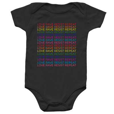 RAVE RESISTANCE TEES-Baby Fit, a Black Infant Onesie