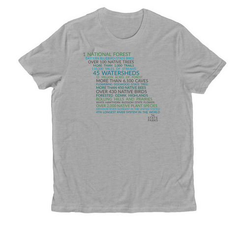 Natural Missouri, a Granite Grey Heather Allmade Organic Cotton Unisex Tee