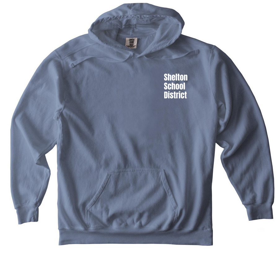 Shelton School District/Logo, a Blue Jean Comfort Colors Pullover Hoodie