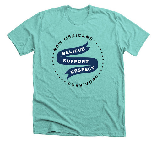 Believe, Support, & Respect Survivors Teal, a Heather Sea Green Premium Unisex Tee