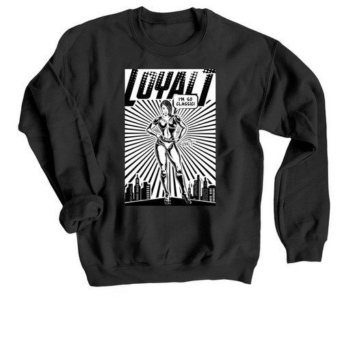 SHE 2.0, a Black Crewneck Sweatshirt