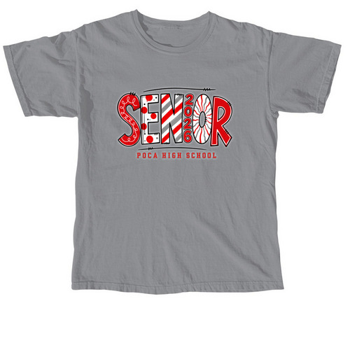 Poca HS Senior 2026, a Granite Comfort Colors Unisex Tee