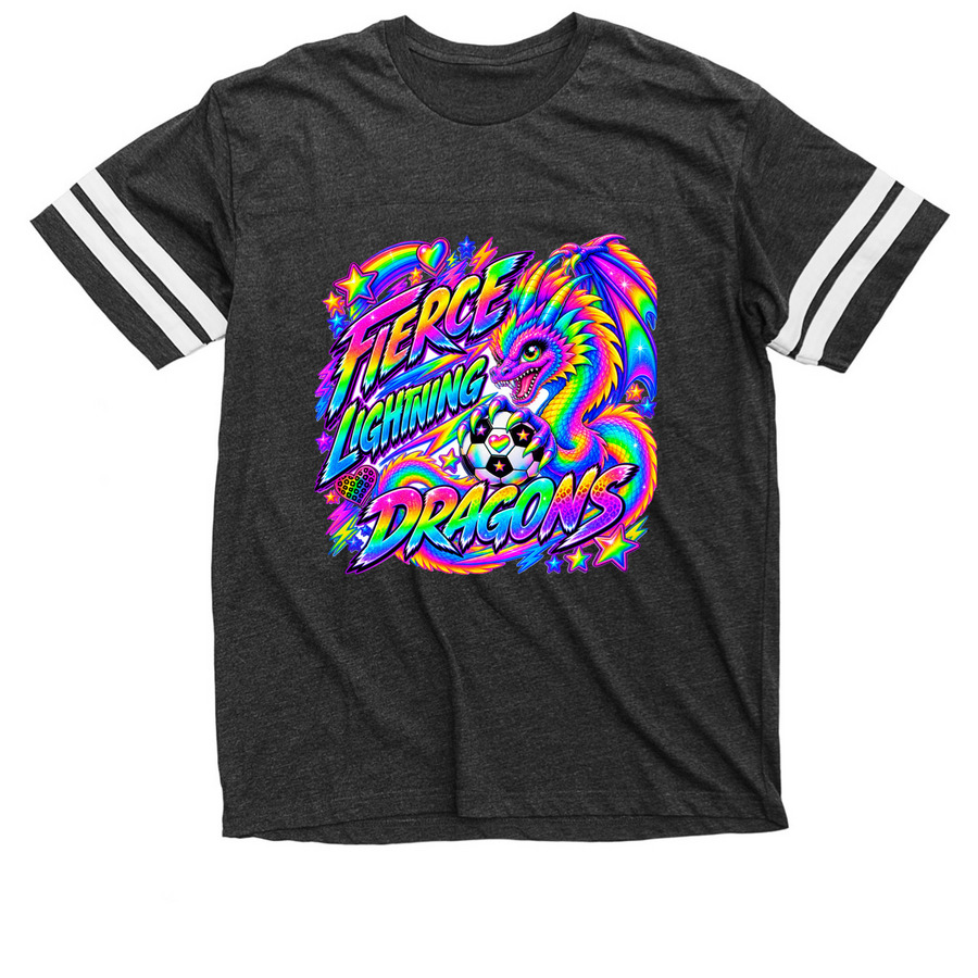 Fierce Lightning Dragons, a Vintage Smoke / White Football Jersey Tee