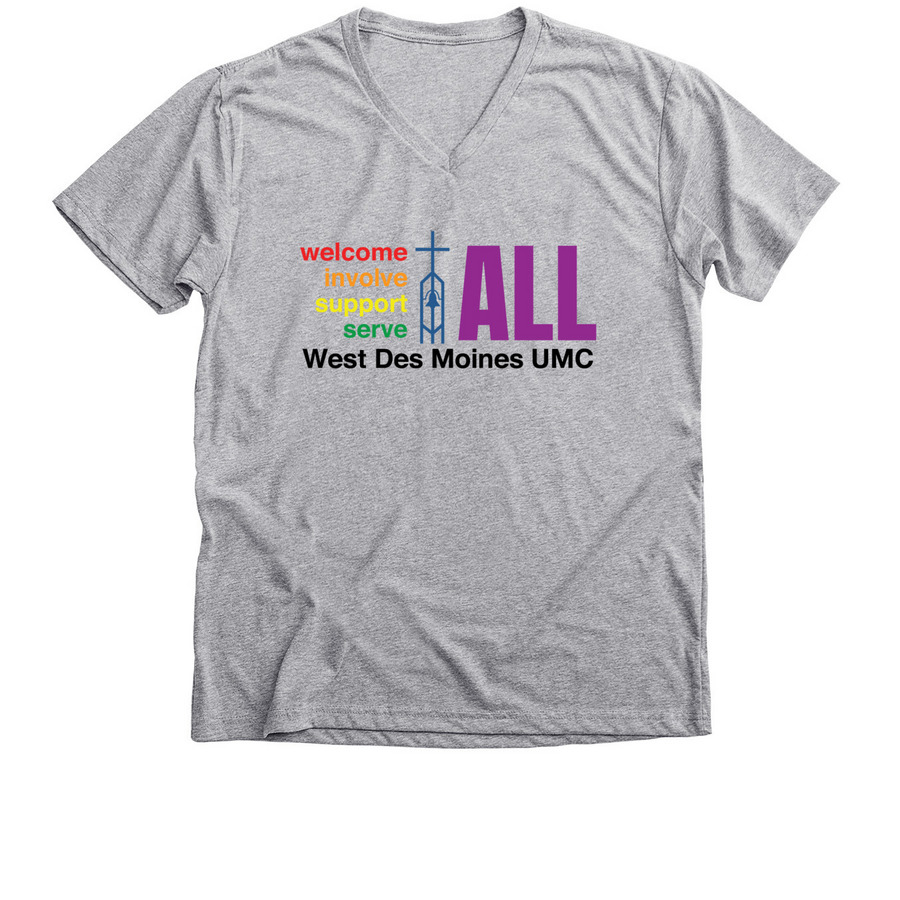 Rainbow Logo, a Athletic Heather Premium V-Neck Tee