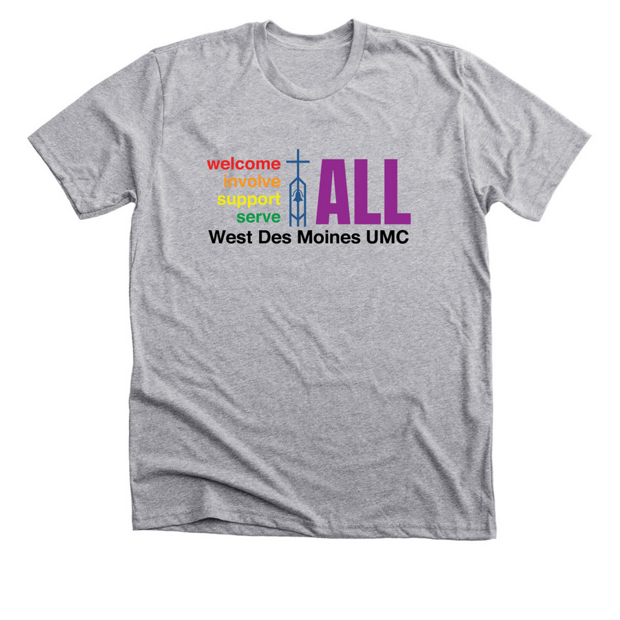 Rainbow Logo, a Athletic Heather Premium Unisex Tee