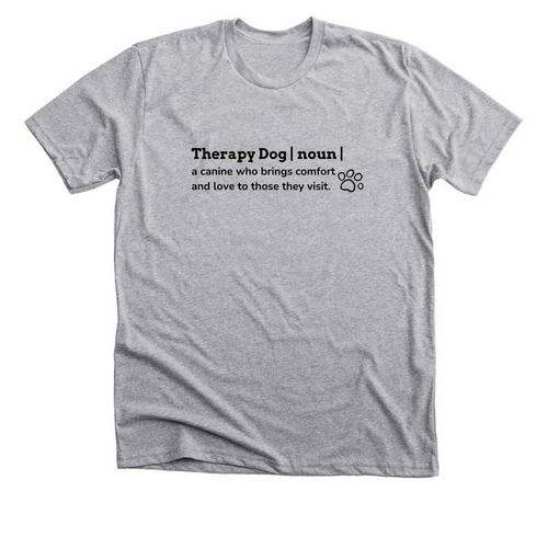 What is a Therapy Dog? (2025 Design), a Athletic Heather Premium Unisex Tee