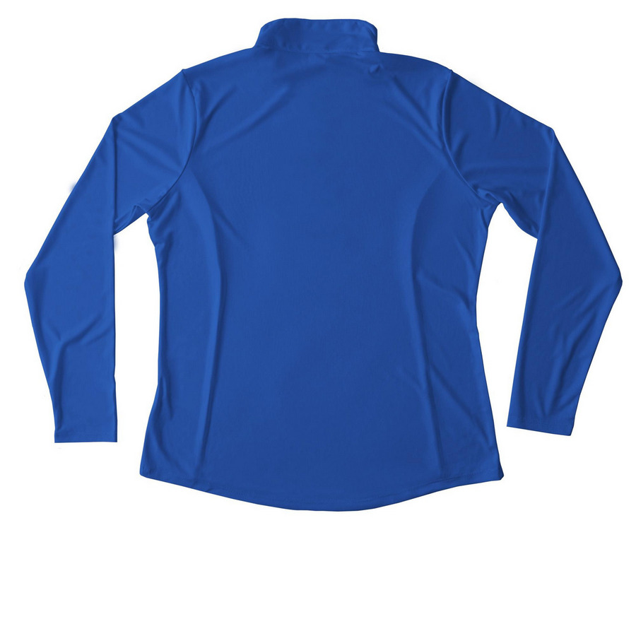McGing Logo Activewear, a True Royal Women's Performance Quarter Zip Pullover (back-view)