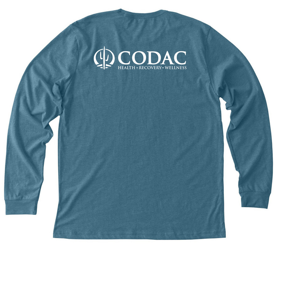 You Matter, a Heather Deep Teal Premium Long Sleeve Tee (back-view)