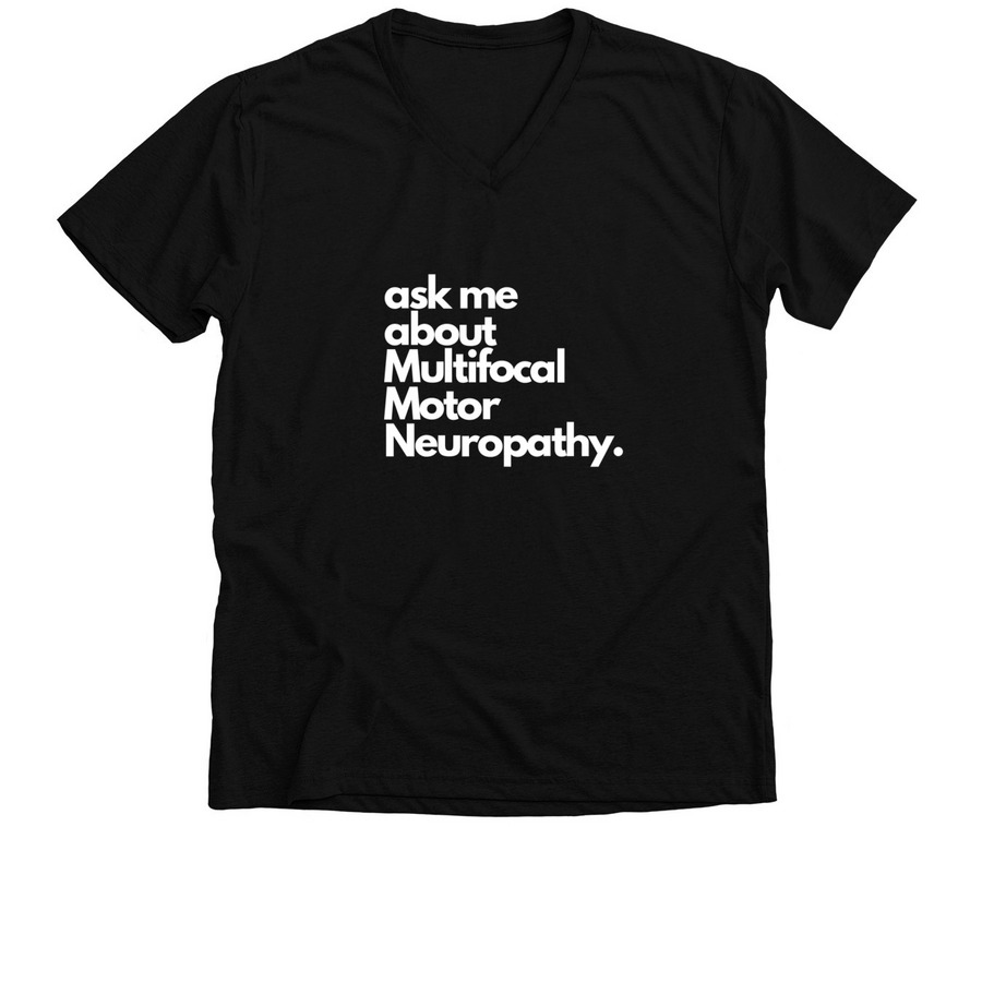 MMN Awareness Month - February 2026, a Solid Black Blend Premium V-Neck Tee