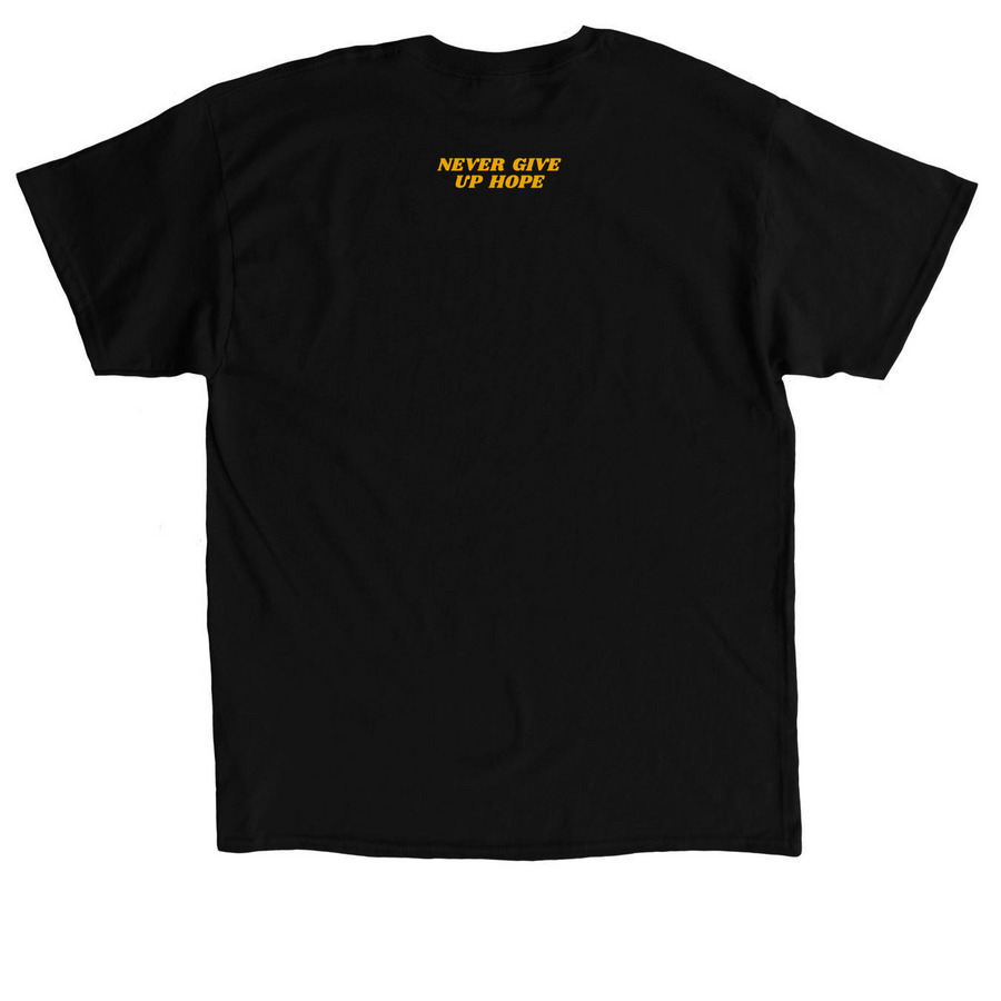 "bravest heroes among us"&nbsp;, a Black Classic Unisex Tee (back-view)