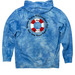 Genesee Region Newfoundland Club, a Aqua Blue Tie Dye Pullover Hoodie (back-view)