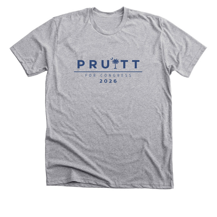 Blue Logo, a Athletic Heather Premium Unisex Tee