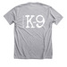 K9TNWTRAILSWH, a Athletic Heather Premium Unisex Tee (back-view)
