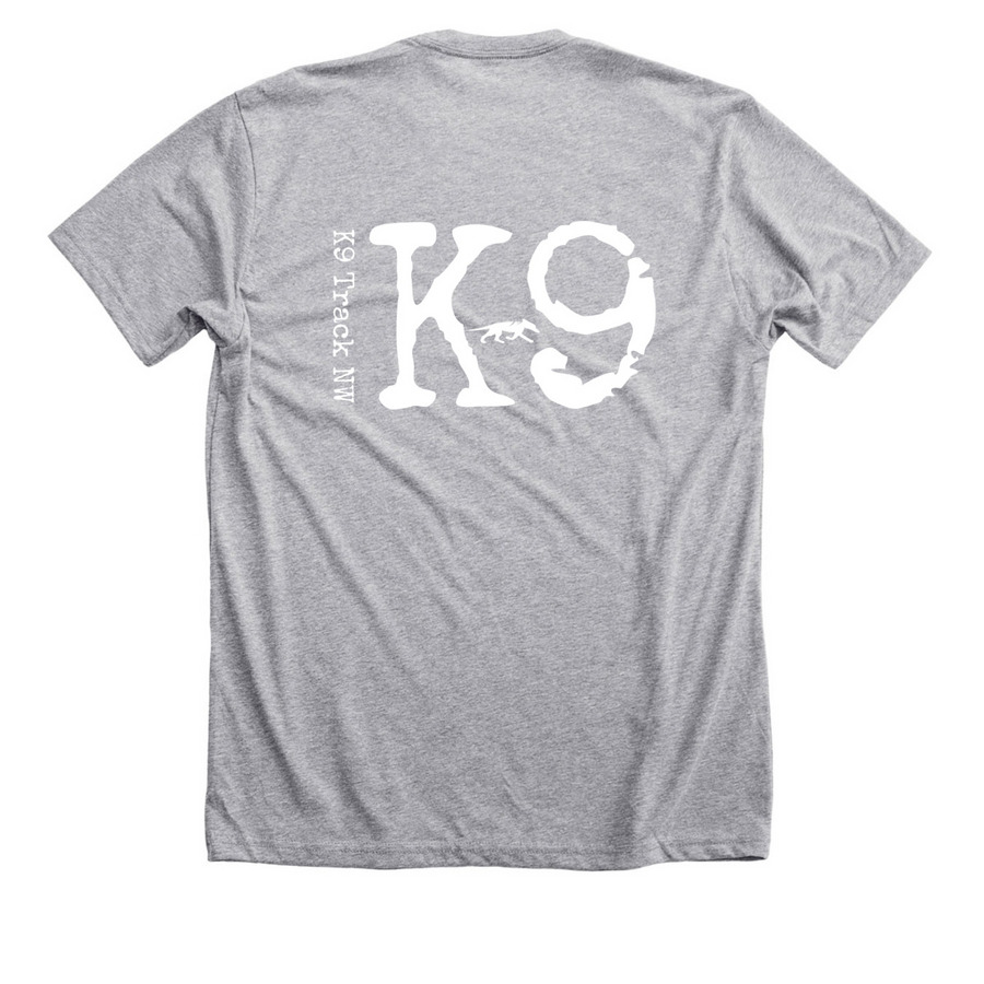 K9TNWTRAILSWH, a Athletic Heather Premium Unisex Tee (back-view)
