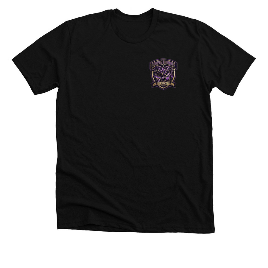 PURPLE THUNDER 26-01(CH-53), a Solid Black Blend Premium Unisex Tee
