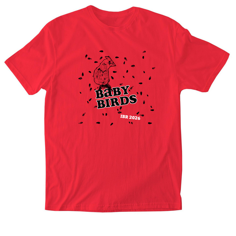Baby Birds 2026, Seeds, a Red Softstyle Cotton Tee