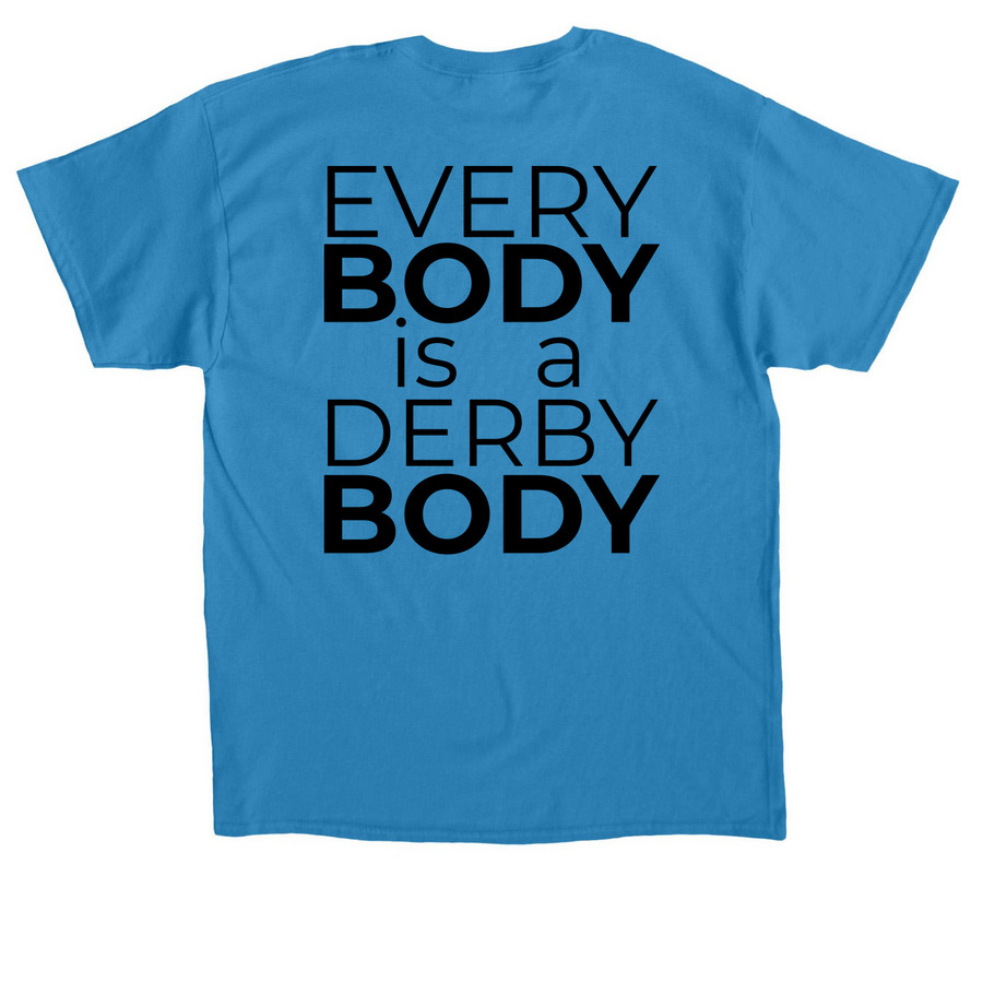 FRD Disability Pride, a Sapphire Classic Unisex Tee (back-view)