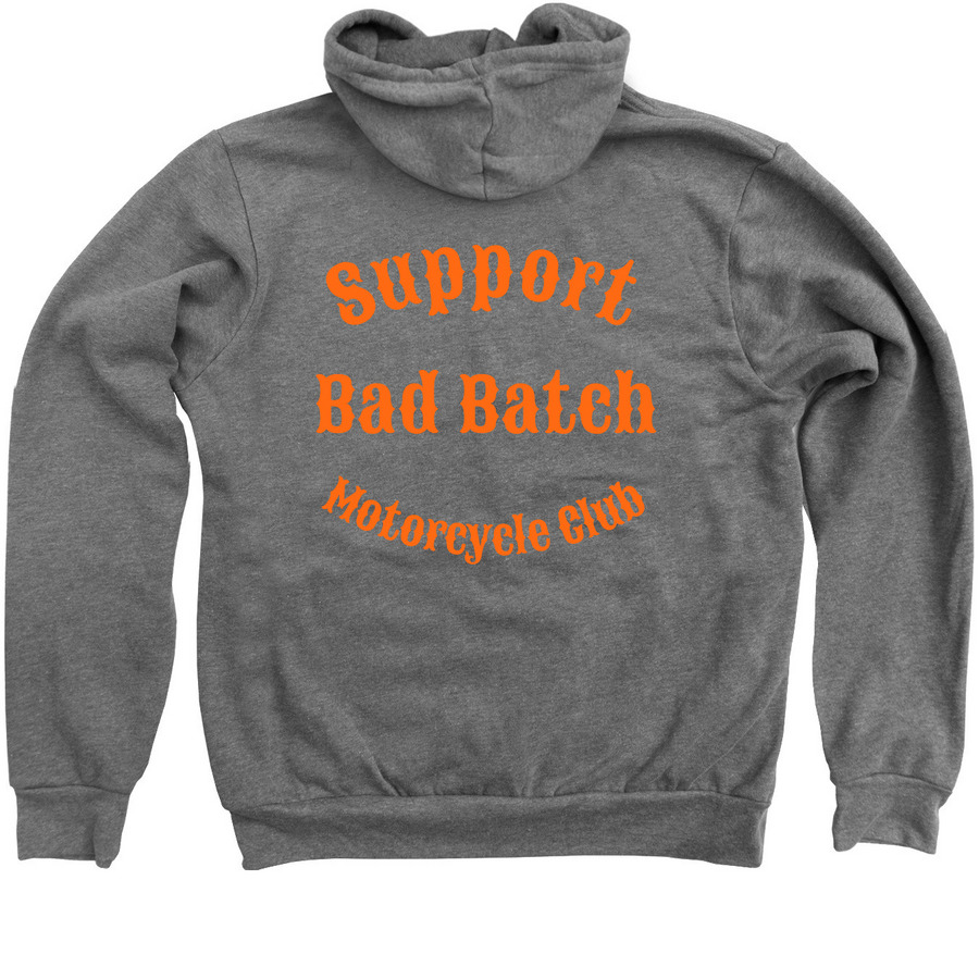 Sylbbmc, a Deep Heather Zip Up Hoodie (back-view)