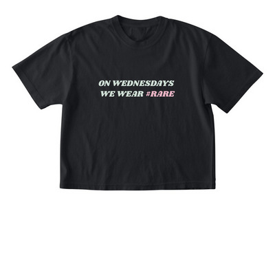 On Wednesdays We Wear Rare Shirt, a Black Comfort Colors Boxy Tee