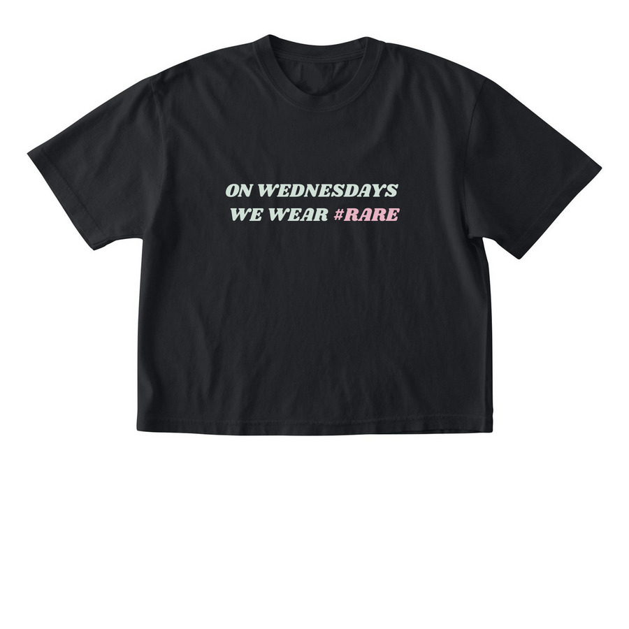 On Wednesdays We Wear Rare Shirt, a Black Comfort Colors Boxy Tee
