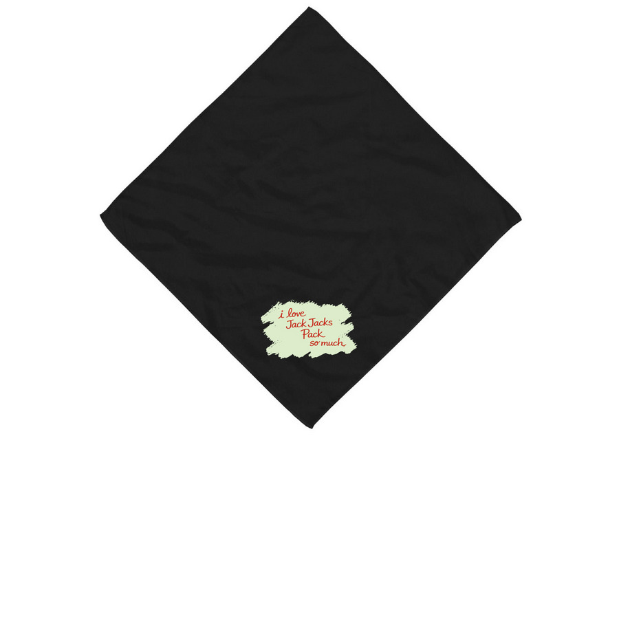 I Love Jack Jack?s Pack So Much, a Black Cotton Bandana