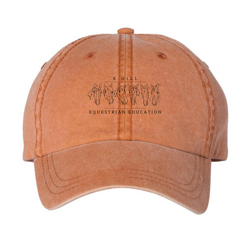 Support KHEE in Style - Baseball Cap, a Texas Orange Printed Pigment Dye Baseball Cap