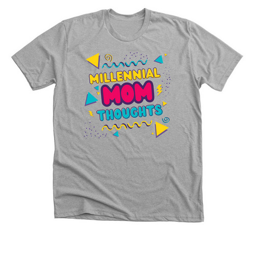 Millennial Mom Thoughts, a Athletic Heather Premium Unisex Tee