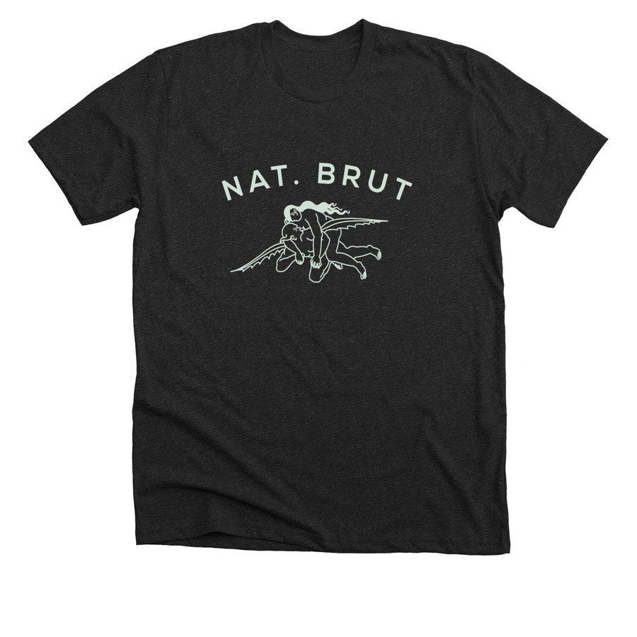 NAT.BRUT DARK TEE, a Dark Grey Heather Premium Unisex Tee