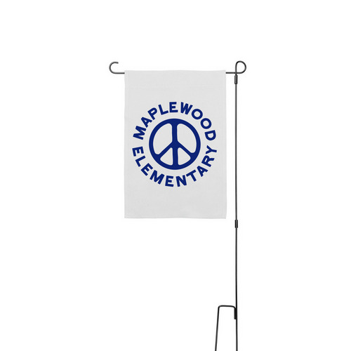 Maplewood Yard Flag with Stake, a White 12" x 18" Yard Flag with Stake