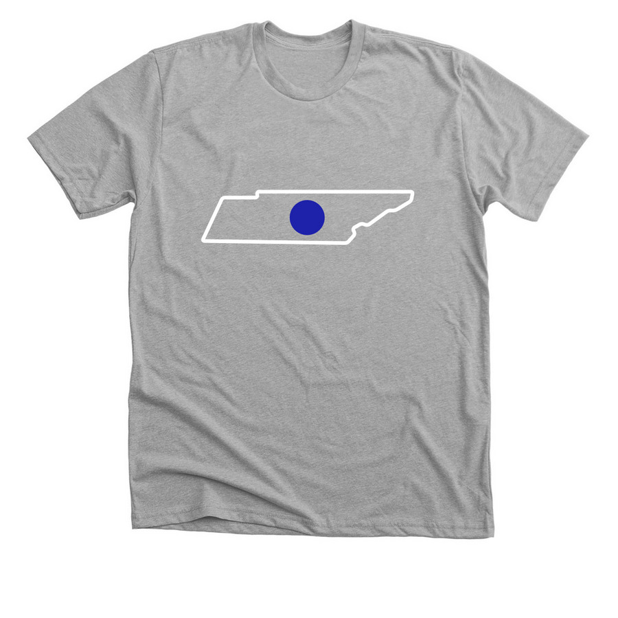 Tennessee Blue Dots, a Athletic Heather Premium Unisex Tee