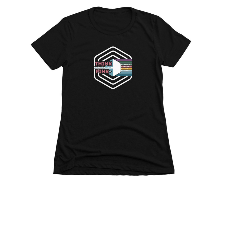 2023 Think Pink+ Shirt, a Black Women's Slim Fit Tee