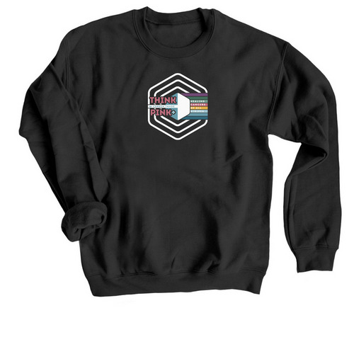 2023 Think Pink+ Shirt, a Black Crewneck Sweatshirt