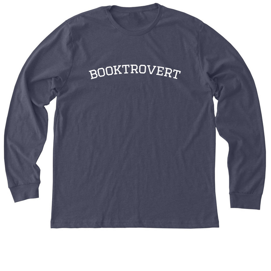Booktrovert University, a Heather Midnight Navy Premium Long Sleeve Tee
