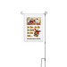 Royal Flush - No Kings Flag, a White 12" x 18" Yard Flag with Stake