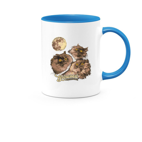 Bobsessed Mug, a Light Blue Two-Tone Ceramic Mug