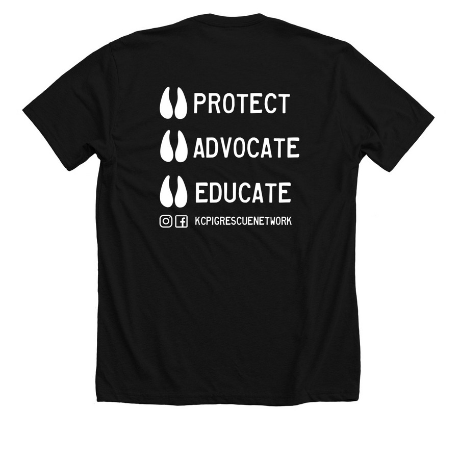 KCPRN Classic - White, a Solid Black Blend Premium Unisex Tee (back-view)