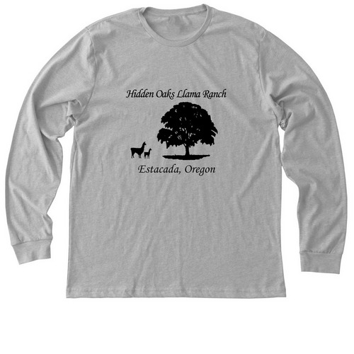 Hidden Oaks Llama Ranch, a Athletic Heather Premium Long Sleeve Tee